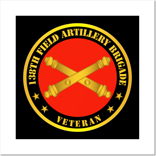 138th Field Artillery Bde w Branch - Veteran Wall Art by twix123844